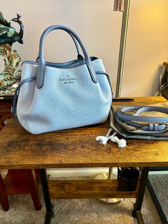 kate spade Handbags - Kate Spade Small Dumpling Satchel in Two Tone Blue